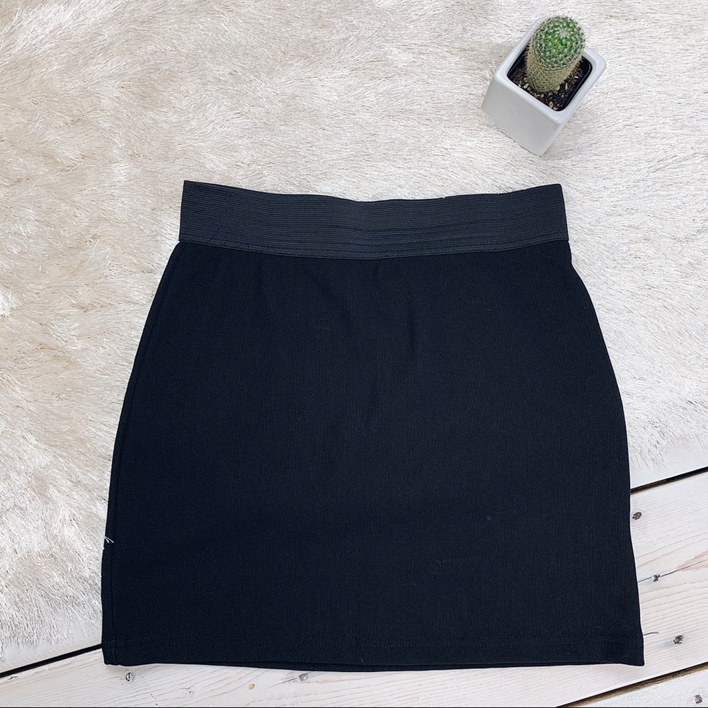 Befree | Black Mini Pencil Skirt w/ Elastic Waist